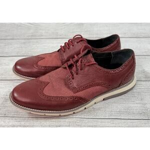 Cole Haan Grand OS Men's Burgundy Colored Leather Oxfords Shoes C20395 Size 7
